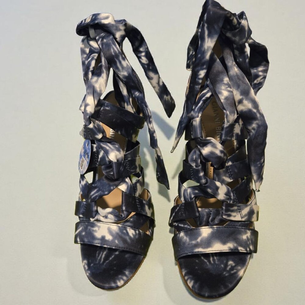 NIB Gianni Bini Abrianna Denim Blue MLT Stiletto Heels | Size 7 - Picture 7 of 9